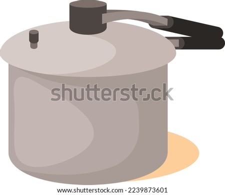 Vector Illustration Of A Pressure Cooker, Isolated On Transparent Background.