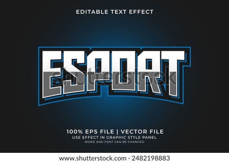 Text effect E-sport editable vector, e-sport emblem