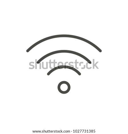 WiFi outline icon. Vector Wireless, line symbol. Trendy flat outline ui sign design. Thin linear graphic pictogram for web site, mobile application. Logo illustration. Eps10.