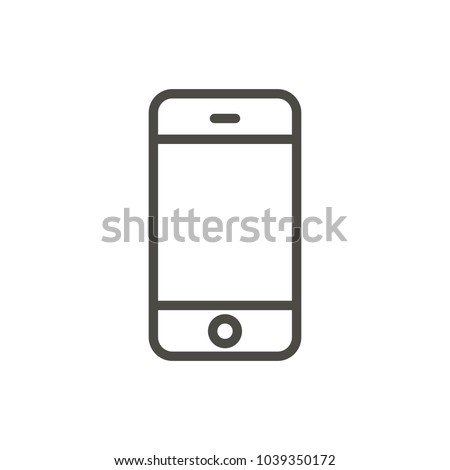 Phone icon vector. Line smartphone symbol. Trendy flat telephone outline ui sign design. Thin linear smartphone graphic pictogram for web site, mobile application. Logo illustration. Eps10.