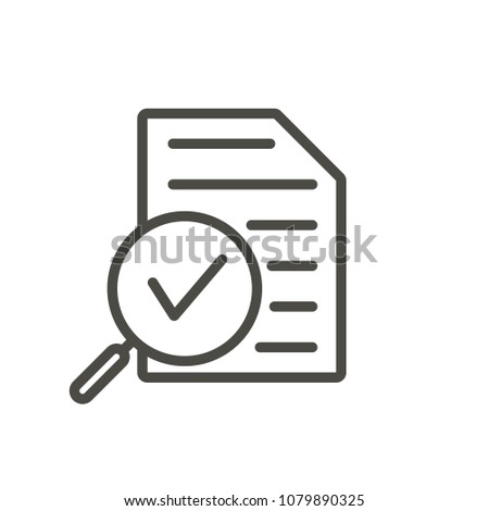 Review icon vector. Line research symbol isolated. Trendy flat advisor outline ui sign design. Thin linear review graphic pictogram for web site, mobile application. Logo audit illustration. Eps10.