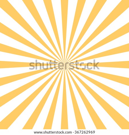 Retro starburst background. Centric Yellow sunburst vector pattern, Sun burst retro texture. Flat line rays illustration. Shiny template for your design, seamless backdrop.