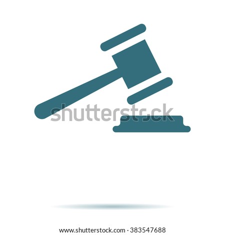 Judge Gavel icon isolated. Trendy legal symbol for website. Modern simple flat low sign. Business, internet concept. Trendy court vector legal symbol for web site. Logo illustration.