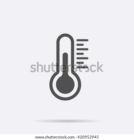 Temperature flat vector icon. Chill symbol concept isolated. Medicine thermometer. Weather, hot and cold climate in trendy style for web site, mobile app design. Logo illustration. 