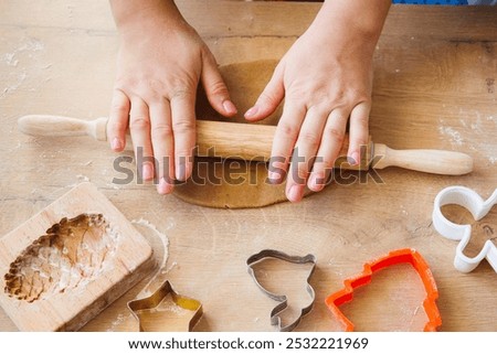 Similar – Image, Stock Photo gingerbread Food Dough