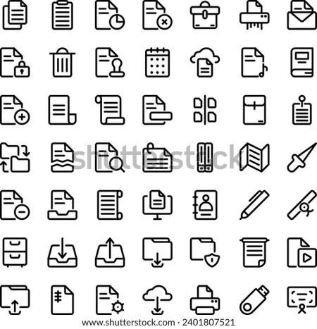 Vector of Documentation Icon Set. Perfect for user interface, new application.
