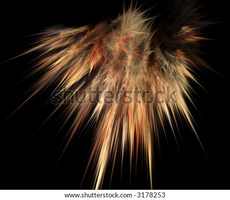 Brown, red, orange fractal abstract that looks like a space explosion.
