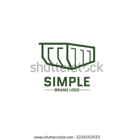 Modern Simple Dumpster Truck Logo