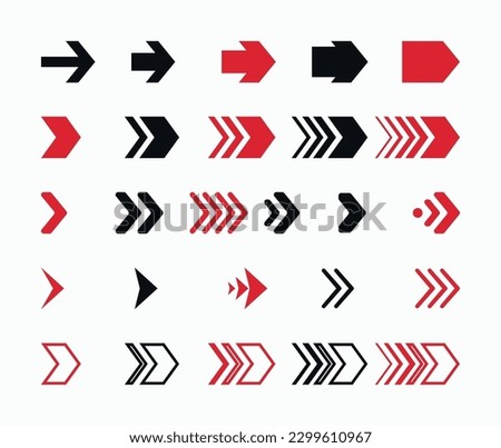 directional arrow sign or icons set design