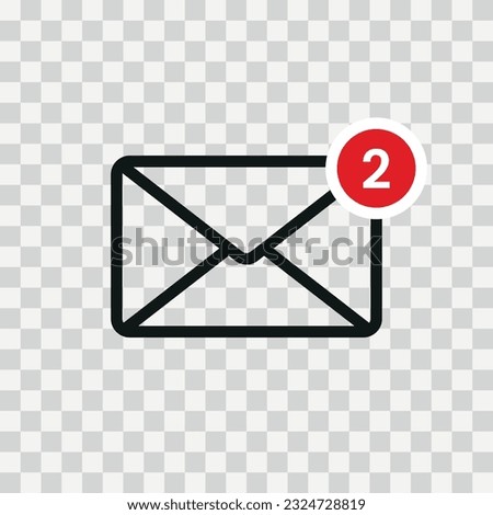 Vector email notification in inbox