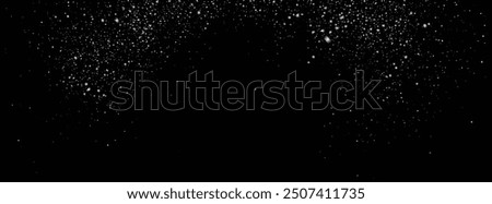 Realistic overlay snowfall snowflakes shapes background