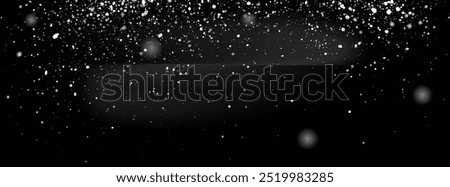 Winter snowflakes falling snow background design