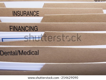 home filing dividers for house finance