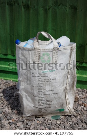 household recycling waste bag
