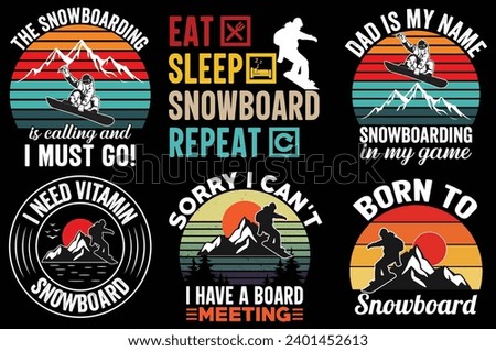 Snowboarding and Snowmobiling Bundle T-shirt