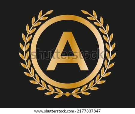 A Gold Letter Design Vector with Golden Luxury Colors and Monogram Design
