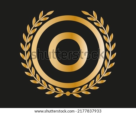 O Gold Letter Design Vector with Golden Luxury Colors and Monogram Design