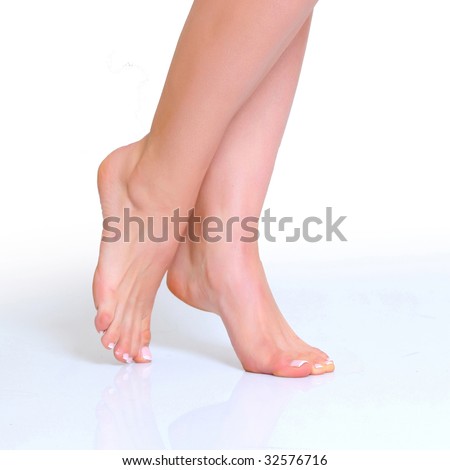 Beautiful Woman Legs, Isolated On A White Background, Please See Some ...