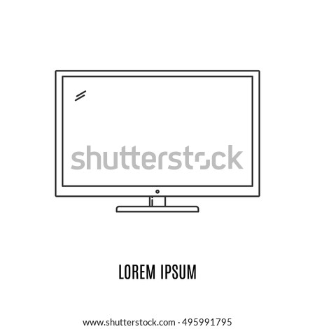 TV screen. isolated on a white background. Vector illustration.