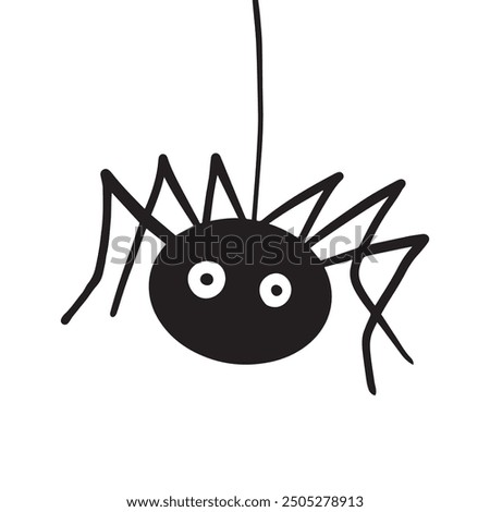 Halloween scary witch spider silhouette decoration