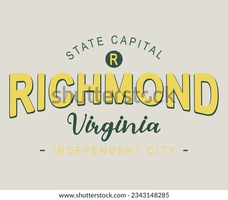 Illustration vector graphic of lettering, Richmond for t-shirts design, hoodies, etc.