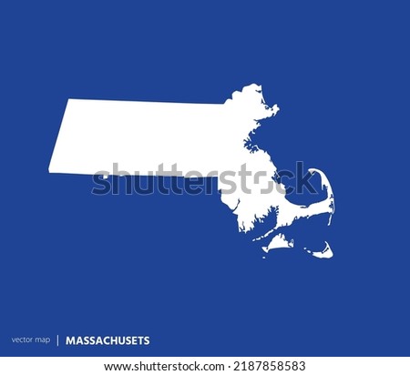 U.S states map. State of Massachusetts vector map. you can use it for any needs.	
