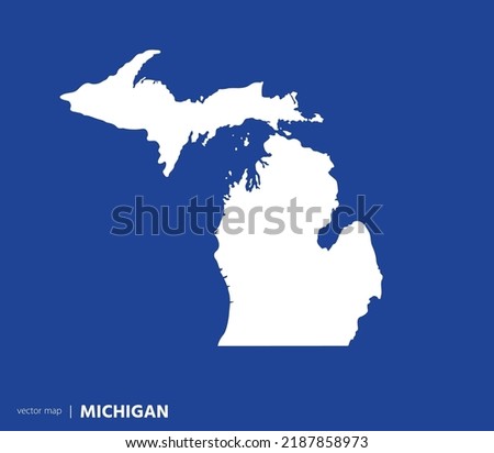 U.S states map. State of Michigan vector map. you can use it for any needs.	