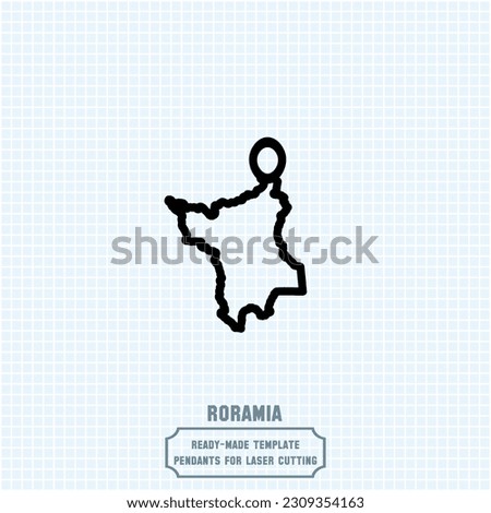 Elevate your style with our exquisite State of Roraima map pendant template! Crafted for laser cutting on metal, this ready-made vector file. Create stunning accessories that showcase your love.