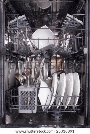 dishwasher full of dishes