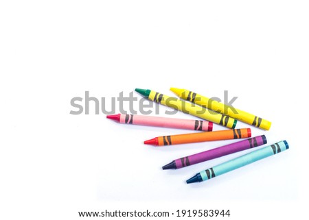 Similar – Image, Stock Photo multicolored crayons on the background of green chalk school blackboard