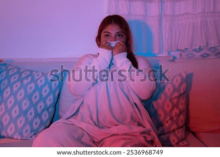 Similar – Image, Stock Photo woman covering herself with her hands