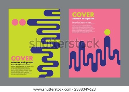 Abstract curves bold line background with different dot color on solid color, vector geometric graphic design for cover poster brochures website business annual report, layout template, minimalist 
