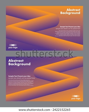 Abstract gradient background, vector geometric graphic design for business website, orange and purple tones, minimalist style, horizontal banner wallpaper cover backdrop, zigzag wave 