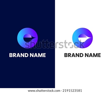 letter e and o modern logo design template