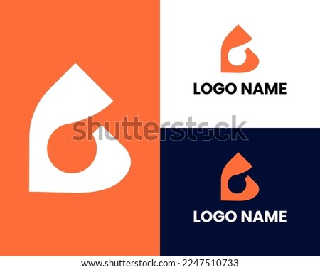 initial letter m with number 6 logo design vector illustration template