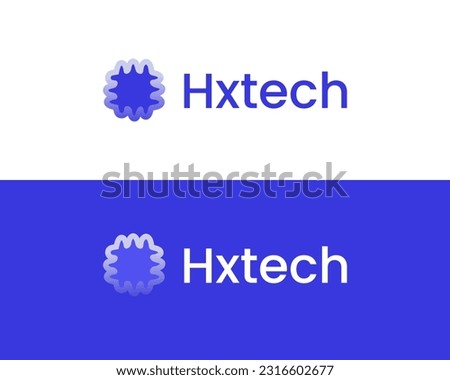 Letter H Technology line Logo Design Vector Icon