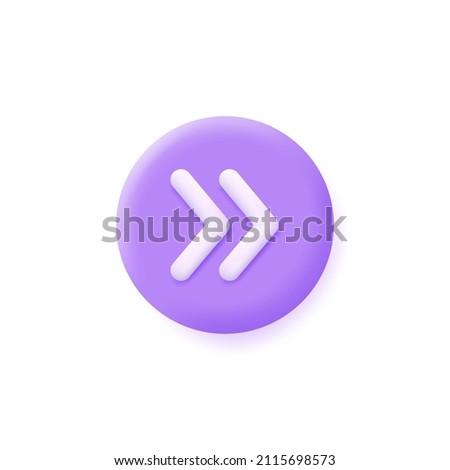 3d icon of arrow isolated on white background. Cursor, navigation, direction. Trendy and modern vector in 3d style.