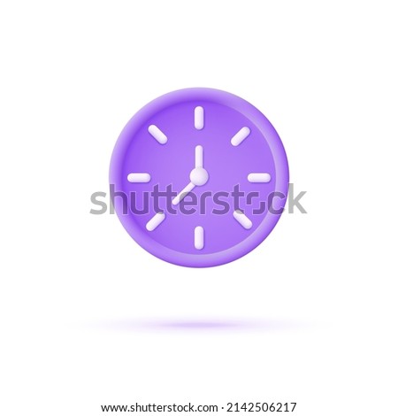 3D Clock isolated on white background. Passage of time Time-keeping and measurement of time. Time period concept. Can be used for many purposes. Trendy and modern vector in 3d style. Photo stock © 
