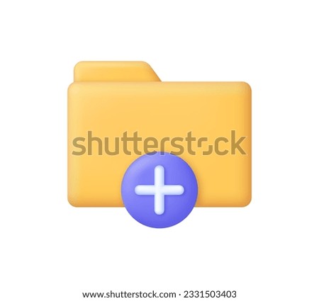3D Add folder illustration. Add new file or image concept. Drag and drop. Concept of data sharing service, information transfer, file exchange network. Trendy and modern vector in 3d style.