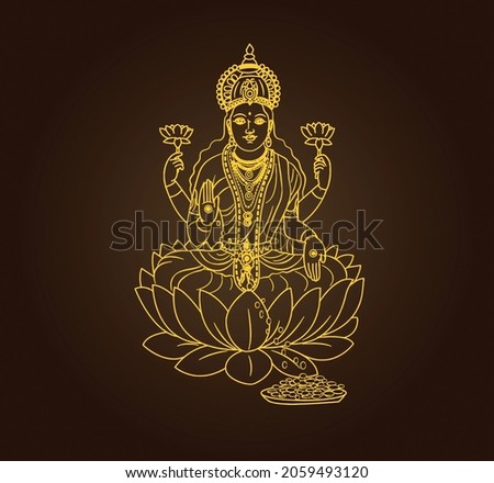 Lakshmi Mata (Hinduism) image vector design Zdjęcia stock © 