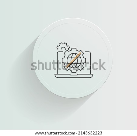 Online and Offline Setup icon vector design