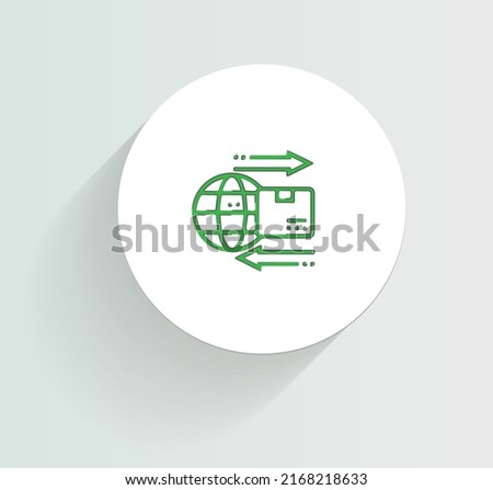 import and export authorization icon vector design