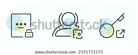 Contact Manager , Two-Factor Authentication and Manage External Authentications icons vector design