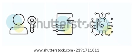 access data , Troubleshooting Data Encryption , restrict access icons vector design