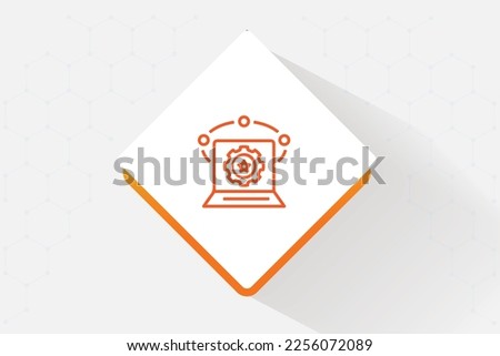 Secure industrial systems and networks icon vector design