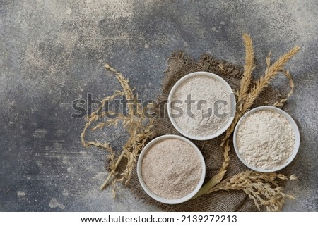 Similar – Image, Stock Photo Healthy Gluten Free Oat Waffles. Copy Space