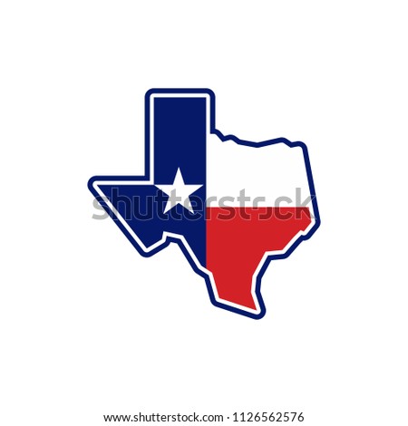 texas map vector logo.