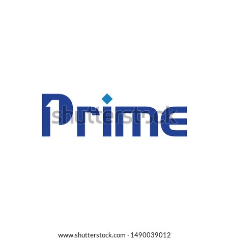 Prime Vector Logo. Number 1(one) Icon and Symbol. Eps 10.