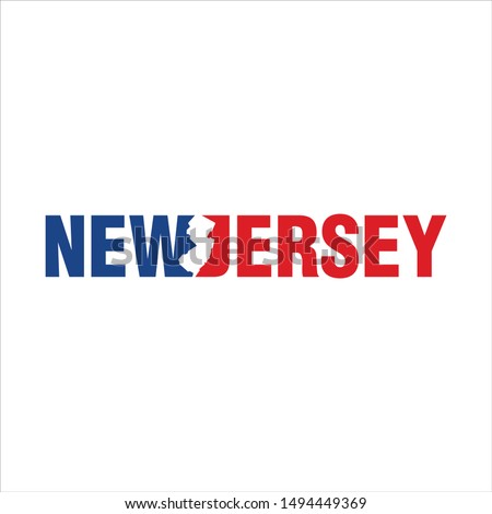 New Jersey Logo. Map Symbol. Sign Icon. Vector Eps 10.