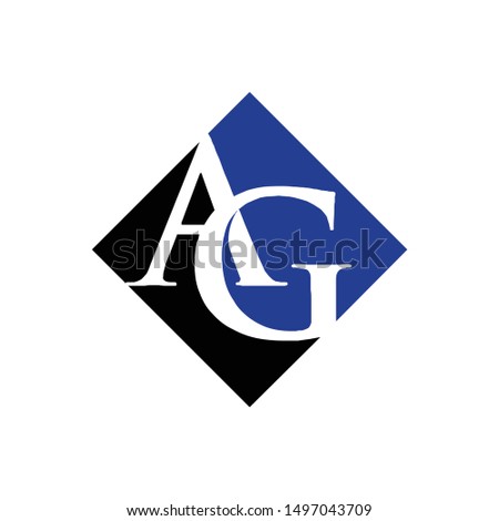 Letter A and G Logo. Connected Symbol. Icon Vector Eps 10.